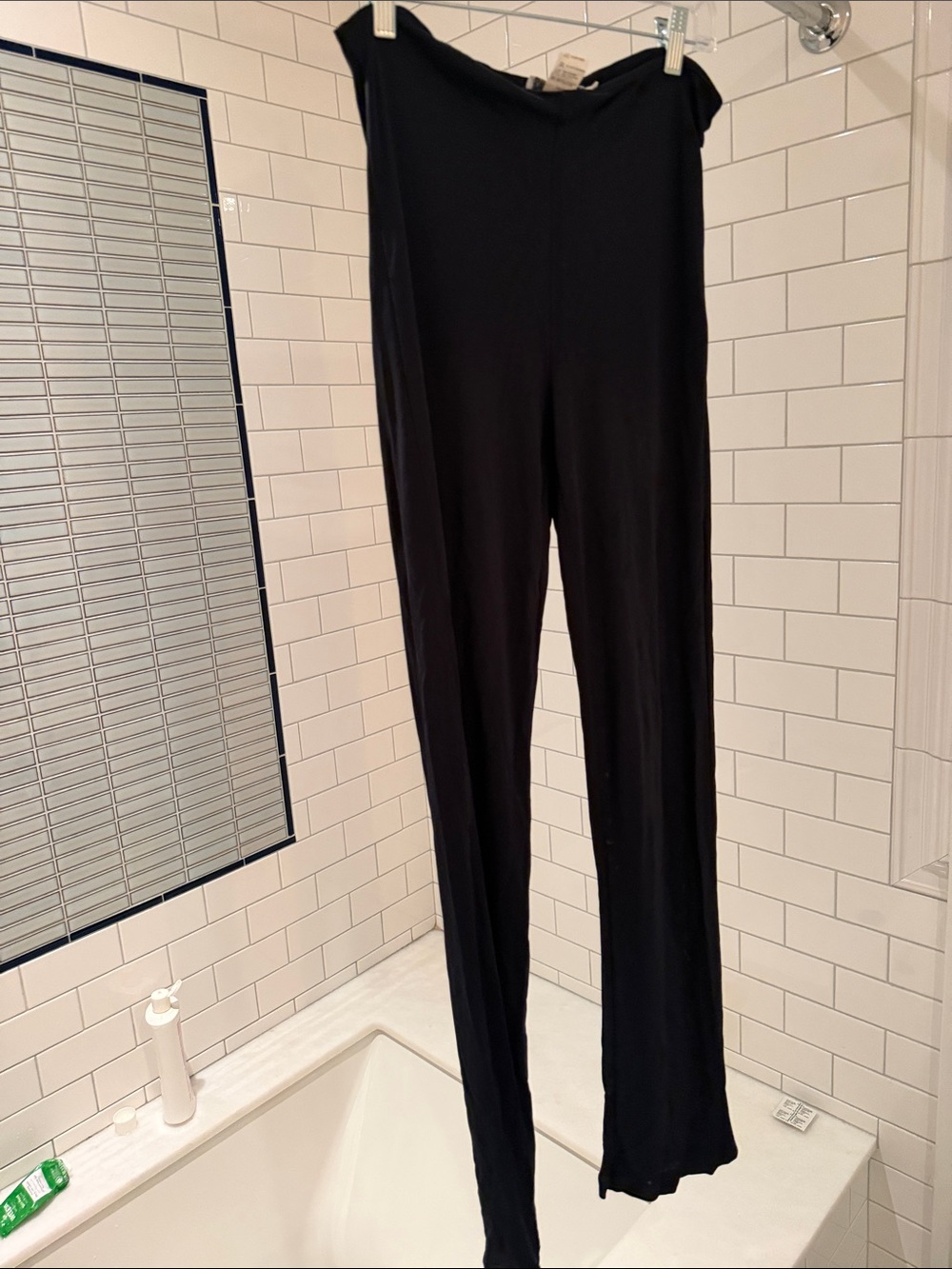 Barneys New York Black Wide-Leg Stretch Pants